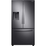 36 Inch French Door Refrigerator with 27 Cu. Ft. Capacity, Filtered Water/Ice Dispenser, All Around Cooling, Adjustable SpillProof Shelves, Door Alarm, Star-K Certified, Energy Star Certified, and ADA Compliant: Fingerprint Resistant Black Stainless Steel