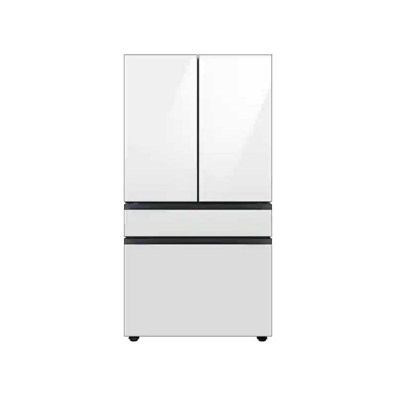 1-76.jpg Bespoke 4-Door French Door Refrigerator (23 cu. ft.) with Beverage Center™ in White Glass - Image 1