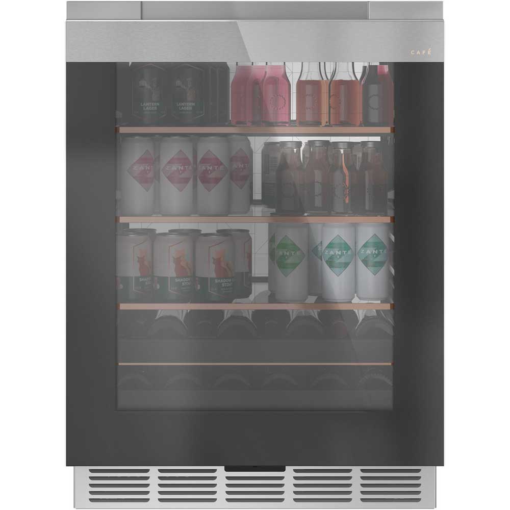 1-86.jpg Café™ Beverage Center in Platinum Glass - Image 1