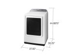 7.4 cu. ft. Smart Electric Dryer with Steam Sanitize+ in White - Image 2