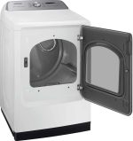27 Inch Smart Electric Dryer with 7.4 cu ft Capacity, 21 Drying Cycles, 10 Options, Steam Sanitize, Sensor Dry, and Interior Drum Light: White - Image 2