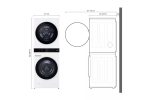 Single Unit LG WashTower™ with Center Control™ 5.0 cu. ft. Front Load Washer and 7.8 cu. ft. Electric Ventless Heat Pump Dryer - Image 2