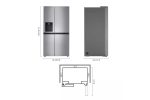 27 cu. ft. Side-by-Side Refrigerator with Smooth Touch Ice Dispenser - Image 2