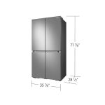 23 cu. ft. Smart Counter Depth 4-Door Flex™ refrigerator with AutoFill Water Pitcher and Dual Ice Maker in Stainless Steel - Image 2