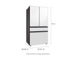 Bespoke 4-Door French Door Refrigerator (23 cu. ft.) with Beverage Center™ in White Glass - Image 2