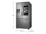 26.5 cu. ft. Large Capacity 3-Door French Door Refrigerator with Family Hub™ and External Water & Ice Dispenser in Stainless Steel - Image 2