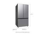 Bespoke 3-Door French Door Refrigerator (30 cu. ft.) with Beverage Center™ in Stainless Steel - Image 2