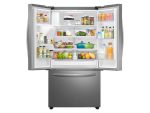 26.5 cu. ft. Large Capacity 3-Door French Door Refrigerator with Family Hub™ and External Water & Ice Dispenser in Stainless Steel - Image 3