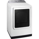 27 Inch Smart Electric Dryer with 7.4 cu ft Capacity, 21 Drying Cycles, 10 Options, Steam Sanitize, Sensor Dry, and Interior Drum Light: White - Image 4