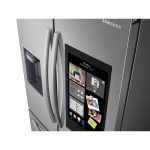 26.5 cu. ft. Large Capacity 3-Door French Door Refrigerator with Family Hub™ and External Water & Ice Dispenser in Stainless Steel - Image 4