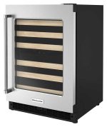 24″ Undercounter Wine Cellar with Glass Door and Wood-Front Racks - Image 4