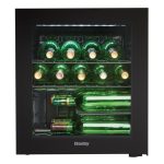 16 Bottle Free-Standing Wine Cooler in Black