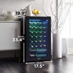 36 Bottle Free-Standing Wine Cooler in Black - Image 3