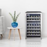 38 Bottle Free-Standing Wine Cooler in Black Stainless Steel - Image 4