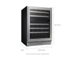 51-Bottle Wine Cooler Refrigerator in Stainless Steel - Image 6