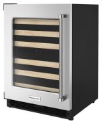 24″ Undercounter Wine Cellar with Glass Door and Wood-Front Racks - Image 3