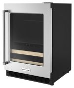 24″ Beverage Center with Glass Door and Wood-Front Racks - Image 3