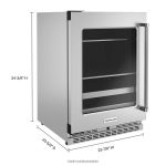 24″ Beverage Center with Glass Door and Metal-Front Racks - Image 9