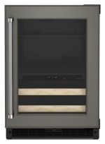 24″ Panel-Ready Beverage Center with Wood-Front Racks