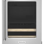 24″ Beverage Center with Glass Door and Wood-Front Racks