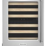 24″ Undercounter Wine Cellar with Glass Door and Wood-Front Racks