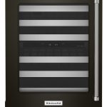 24″ Undercounter Wine Cellar with Glass Door and Metal-Front Racks