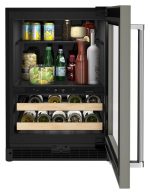 24″ Panel-Ready Beverage Center with Wood-Front Racks - Image 4