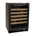 50 Bottle Black Built-in Wine Refrigerator