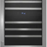 24″ Undercounter Wine Center, 51-Bottle Capacity, Dual Zones, LED Lighting, Reversible Door.