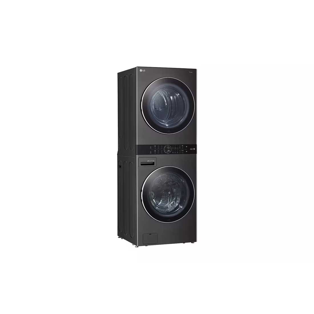 LG WashTower 4.5 cu. ft. Washer and 7.4 cu. ft. Electric Dryer - Black Steel