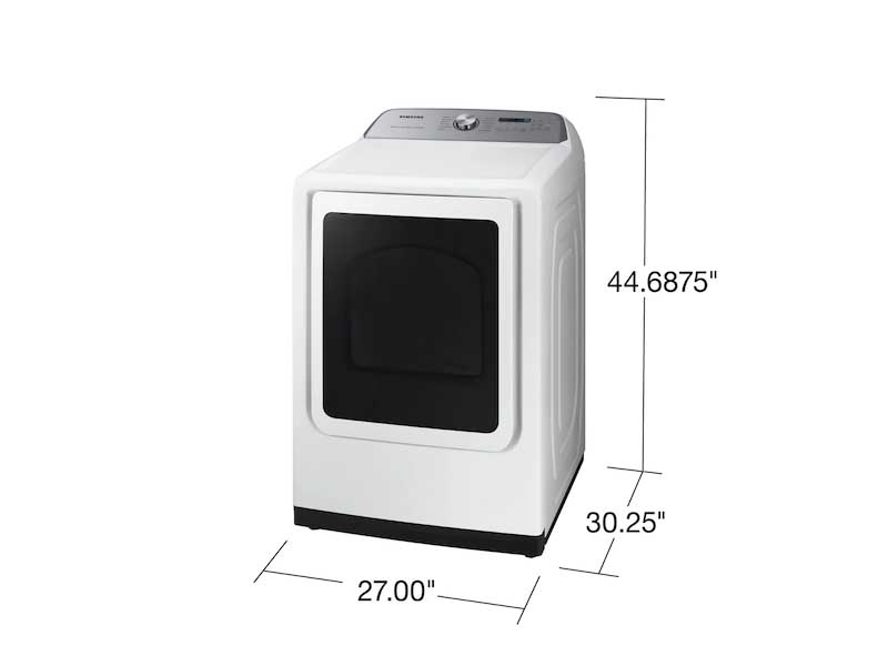 7.4 cu. ft. Smart Electric Dryer with Steam Sanitize+ in White - Image 2