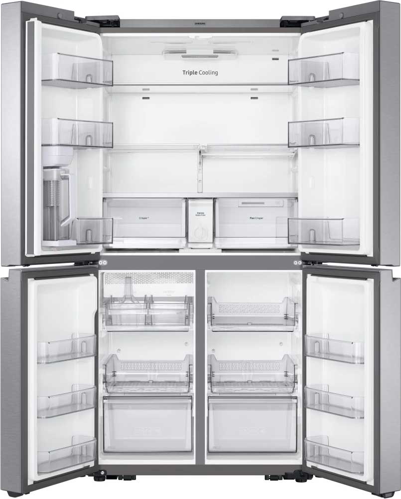 36 Inch Smart 4-Door Flex™ Refrigerator with 29 Cu. Ft. Capacity, AutoFill Water Pitcher, Dual Ice Maker, FlexZone Storage, Flex Crisper, UV Deodorizing Filter, Triple Cooling, and ADA Compliant: Fingerprint Resistant Stainless Steel - Image 2