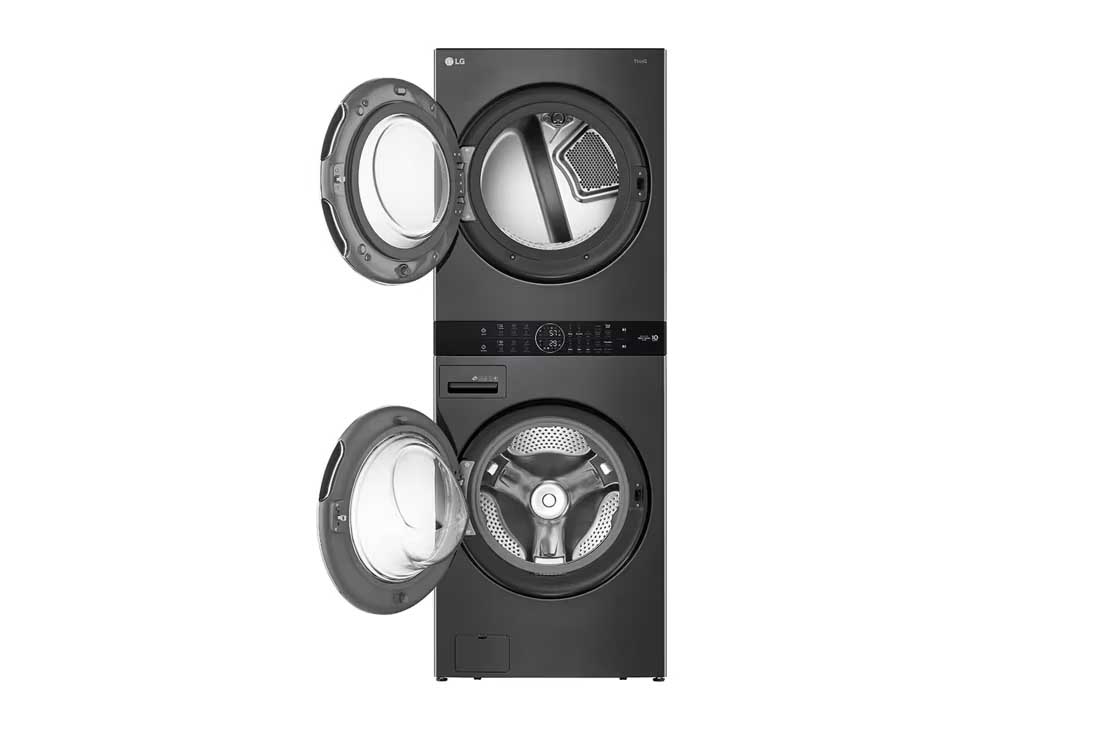LG WashTower 4.5 cu. ft. Washer and 7.4 cu. ft. Electric Dryer - Black Steel - Image 3
