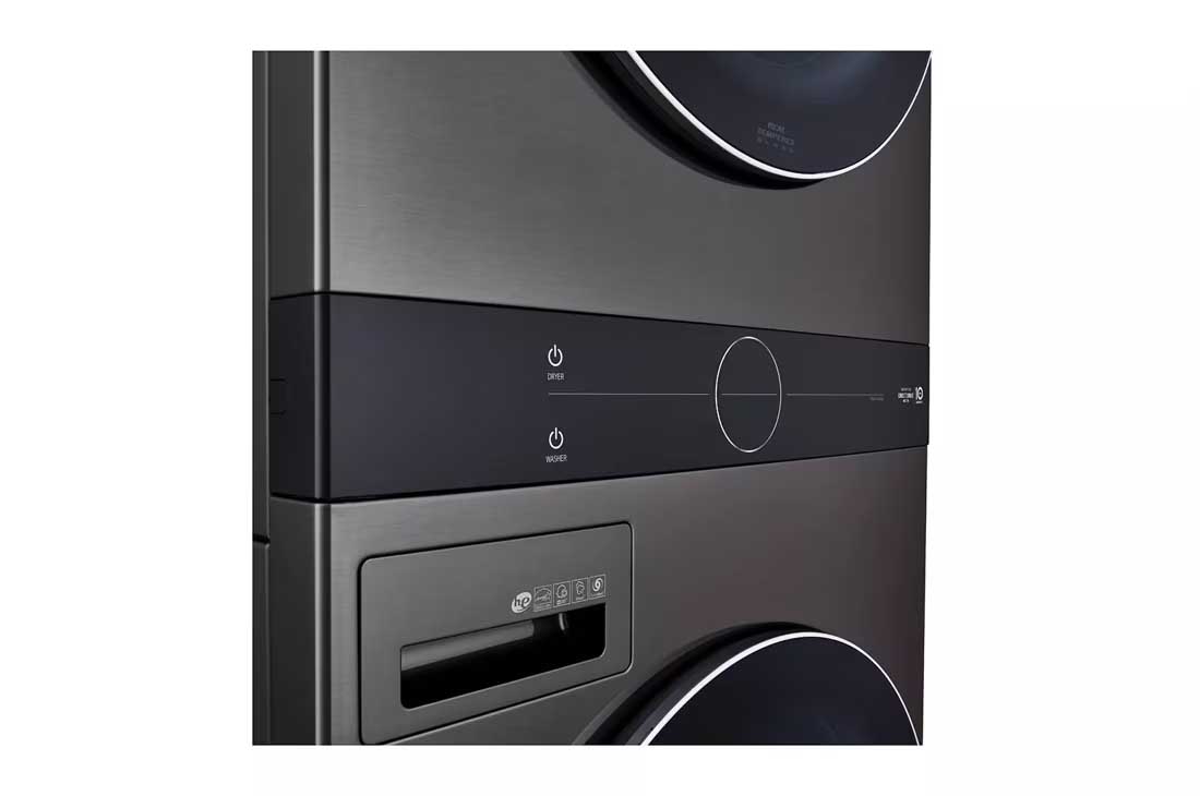 LG WashTower 4.5 cu. ft. Washer and 7.4 cu. ft. Electric Dryer - Black Steel - Image 6
