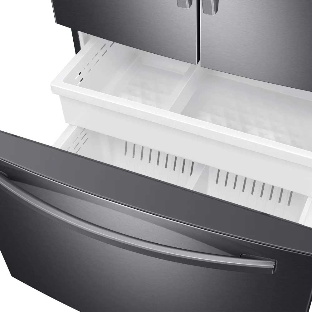 36 Inch French Door Refrigerator with 27 Cu. Ft. Capacity, Filtered Water/Ice Dispenser, All Around Cooling, Adjustable SpillProof Shelves, Door Alarm, Star-K Certified, Energy Star Certified, and ADA Compliant: Fingerprint Resistant Black Stainless Steel - Image 6