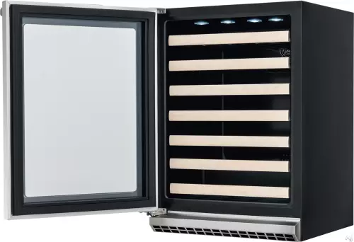 24" Wine Cooler, 48 Bottles, 7 Maple Racks, Custom Temp, ADA, Star-K Sabbath, Theater Lighting, Left Hinge. - Image 4