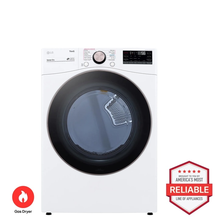 LG DLGX4001W 7.4 cu. ft. Smart Gas Dryer with Steam